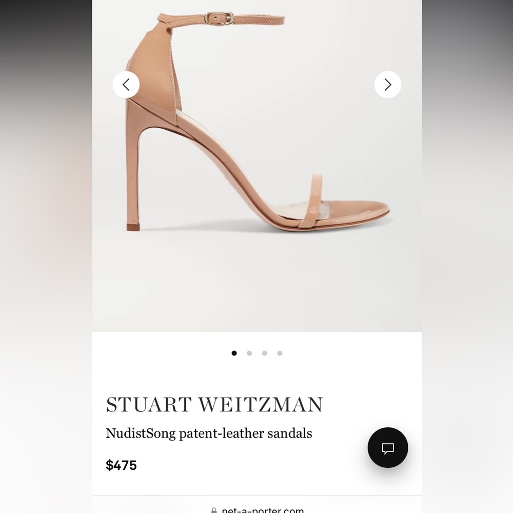 Stuart Weitzman Nudistsong patent leather sandals